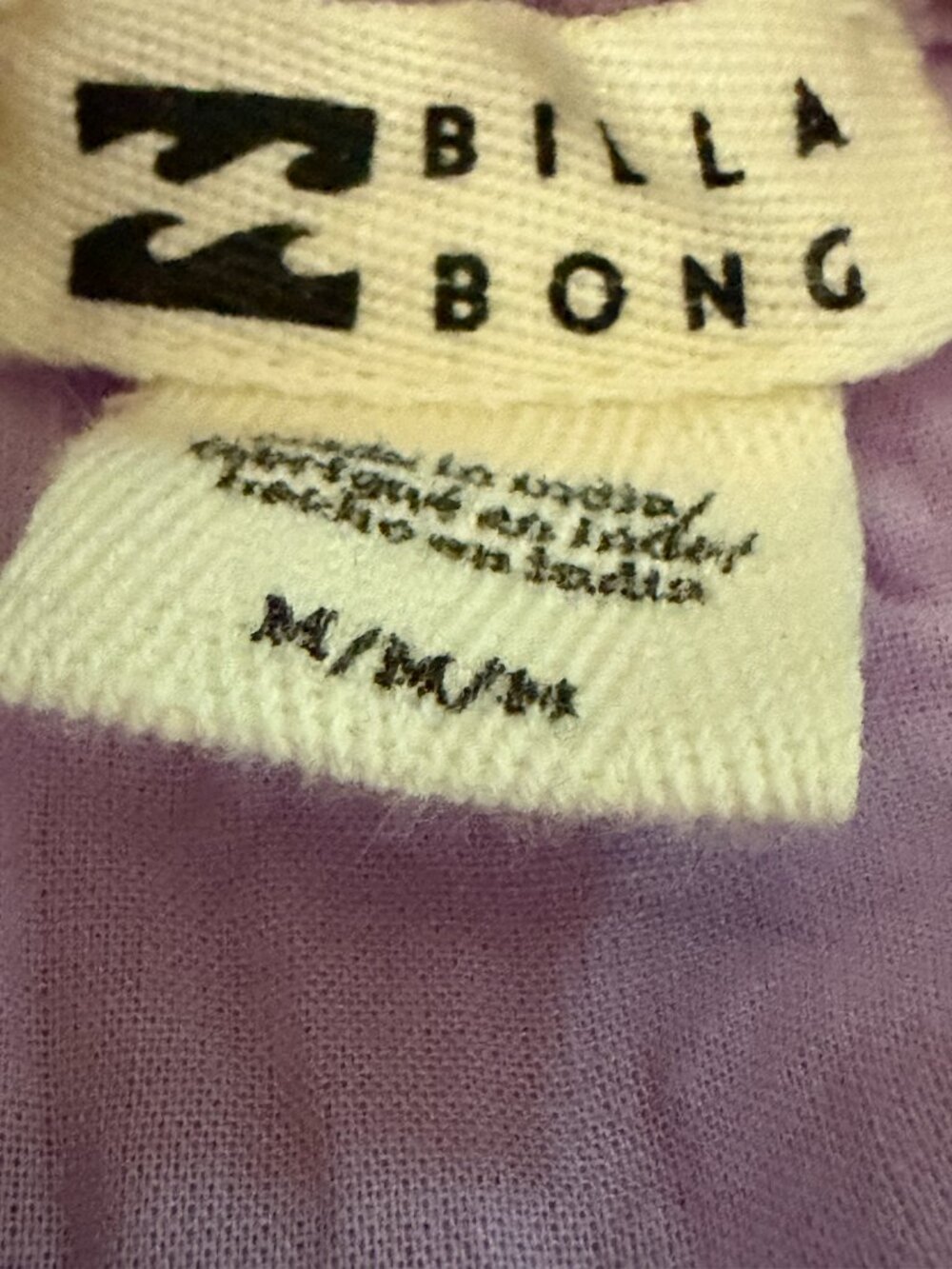 Billabong Lilac Lover Maxi Dress Fit Flair Puff Sleeve Tiered Purple M - Picture 9 of 11